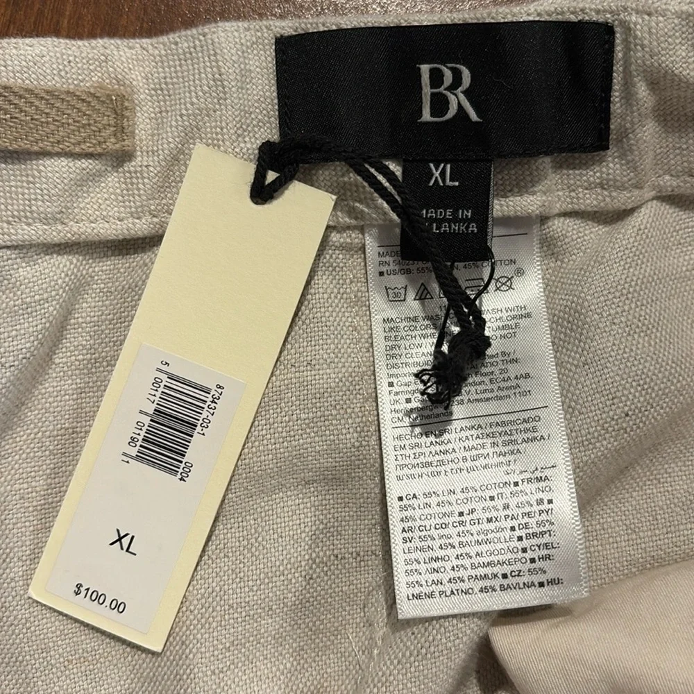 NWT Banana Republic Men’s Onda Linen-Cotton Pull on Pant Size XL